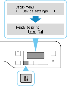 figure: Press the Setup button